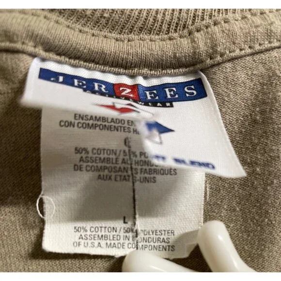 Vintage Jerzees Firefighter Graphic Print Short Sleeve T-shirt Mens Size Large - Picture 7 of 8